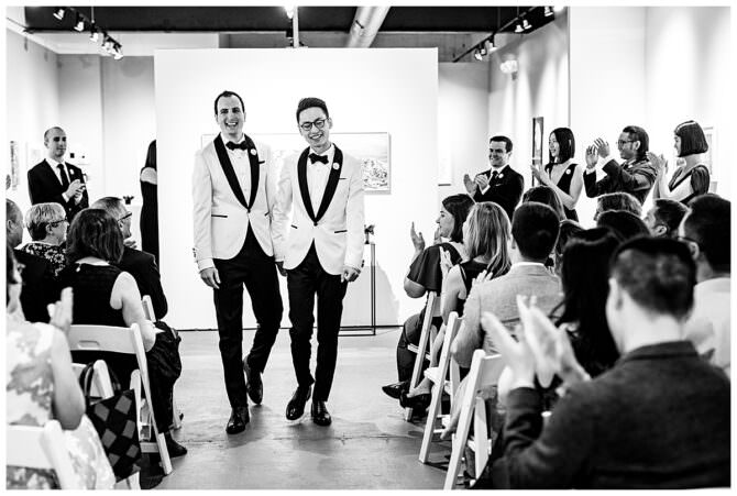 Black and White LGBT Wedding Photography