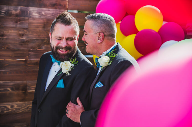Gay Wedding With Lots of Color