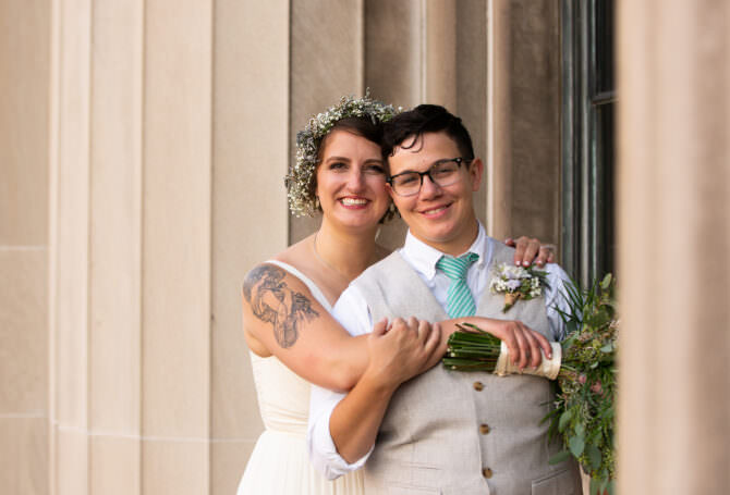 A Library Wedding with Handmade Details