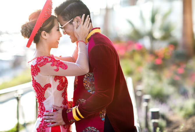 Gorgeous Glam Wedding Inspiration with Traditional Vietnamese Attire
