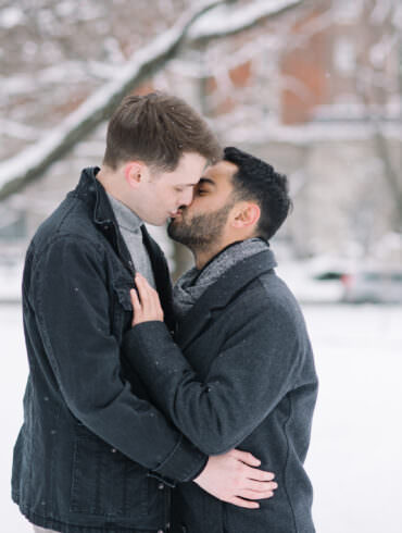 Snowy Gay Engagement Session Halifax Nova Scotia