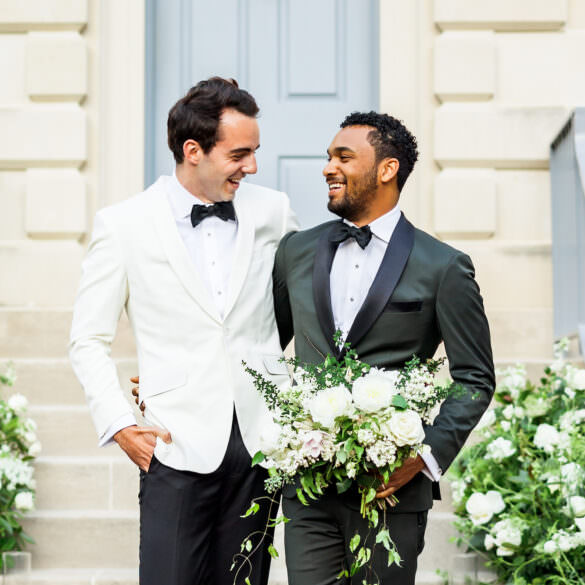 Bridgerton Inspired Gay Wedding Virginia