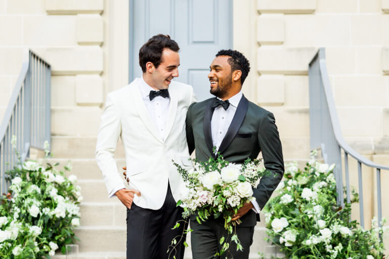 Bridgerton Inspired Gay Wedding Virginia