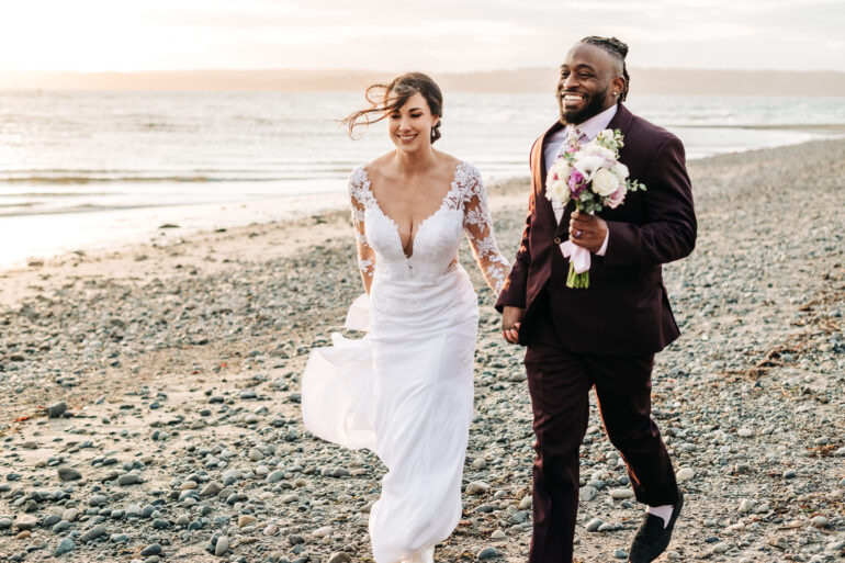 Private Beach Elopement at Discovery Park in Seattle