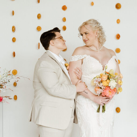 Queer Citrus Wedding Styled Shoot