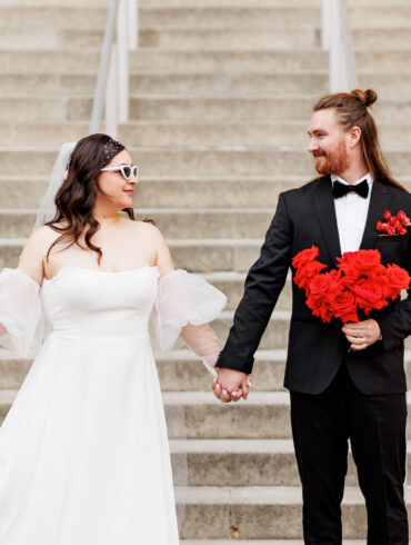 Red and Black Wedding Inspiration at Charlotte Museum