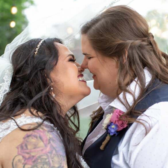 Lesbian Wedding at Vertical Timbers Venue Wisconsin