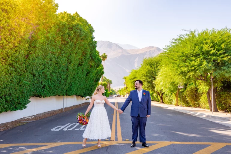 DIY Palm Springs Wedding with Bright and Bold Colors