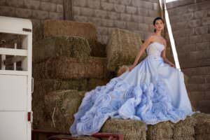 Spring 2025 Bridal Fashion Trends Blue Wedding Dresses Nadia Manjarrez