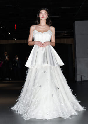 Spring 2025 Bridal Fashion Trends Peplum Andrew Kwon